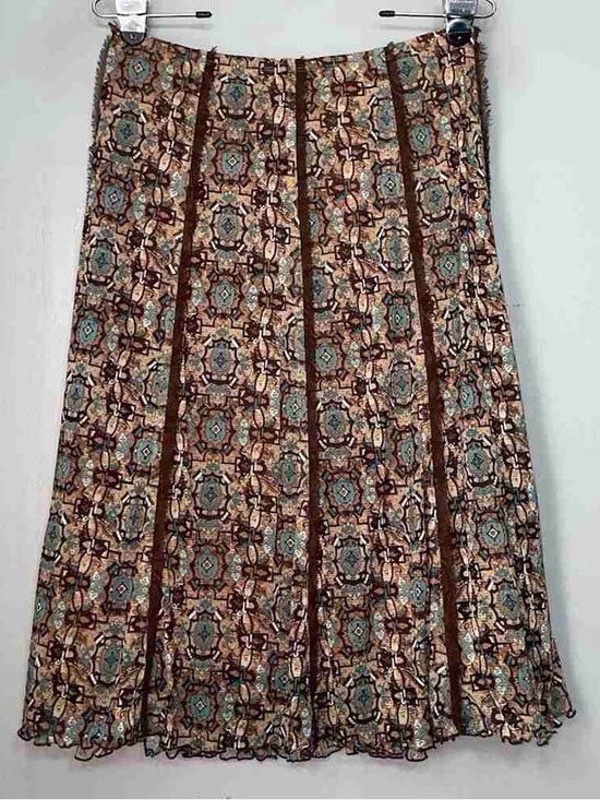 Dresses & Skirts - Brown Patterned A-Line Skirt